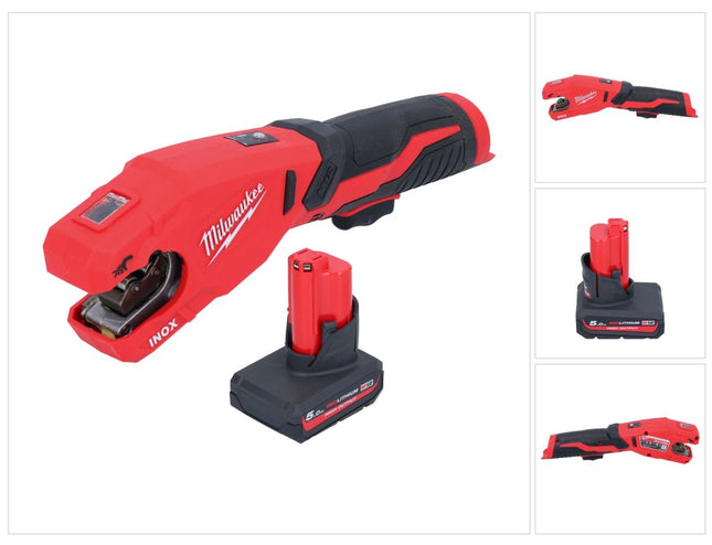 Milwaukee M12 PCSS-501 cordless stainless steel pipe cutter 12 V 12 - 28 mm + 1x rechargeable battery 5.0 Ah - without charger