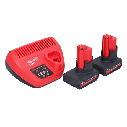 Milwaukee M12 PCSS-502 cordless stainless steel pipe cutter 12 V 12 - 28 mm + 2x rechargeable battery 5.0 Ah + charger