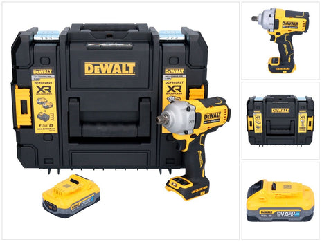 DeWalt DCF 892 NT 18 V 813 Nm 1/2'' Avvitatore a impulsi senza spazzole + 1x batteria Powerstack 5,0 Ah + TSTAK - senza caricabatterie