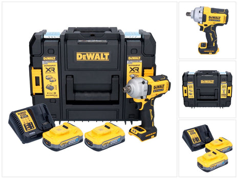 Avvitatore a impulsi DeWalt DCF 892 H2T 18 V 813 Nm 1/2'' Brushless + 2x batteria Powerstack 5,0 Ah + caricabatterie + TSTAK