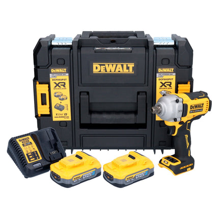 DeWalt DCF 892 H2T cordless impact wrench 18 V 813 Nm 1/2" brushless + 2x Powerstack battery 5.0 Ah + charger + TSTAK