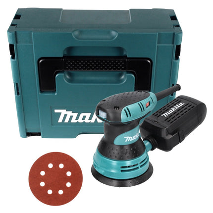 Makita BO 5031 Random orbital sander 300 Watt 125 mm + 50x sandpaper K320 + Makpac