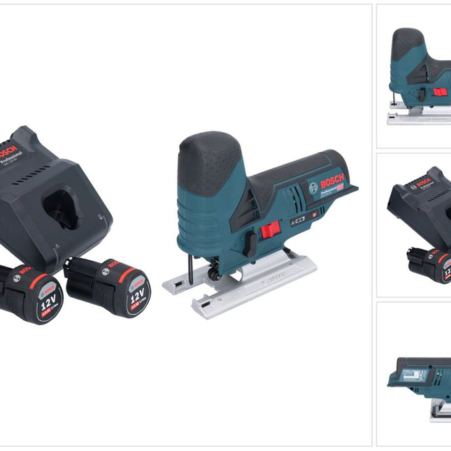Bosch GST 12V-70 Seghetto alternativo professionale a batteria 12 V 70 mm + 2x batteria ricaricabile 3,0 Ah + caricabatterie