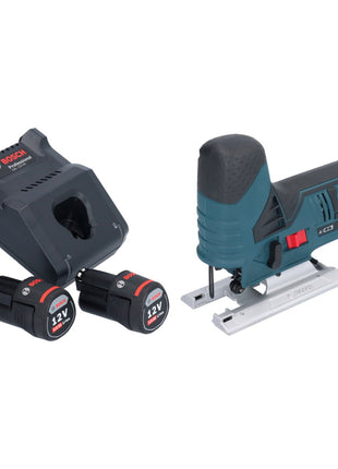 Bosch GST 12V-70 Profesjonalna wyrzynarka akumulatorowa 12 V 70 mm + 2x akumulator 3,0 Ah + ładowarka