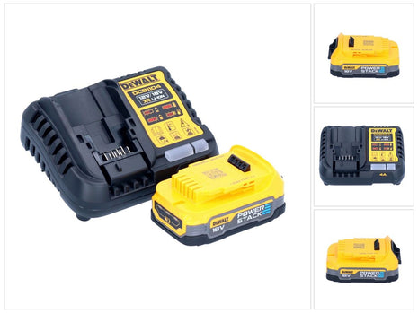 Zestaw startowy akumulatorów DeWalt DCB 1104 E1 12 V / 18 V 1x akumulator Powerstack 1,7 Ah + ładowarka DCB 1104