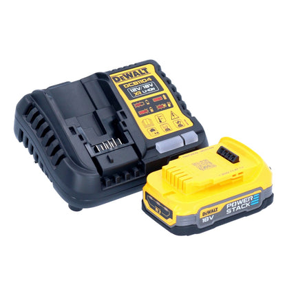 DeWalt DCB 1104 E1 Juego de batería de arranque 12 V / 18 V 1x batería Powerstack 1,7 Ah + cargador DCB 1104
