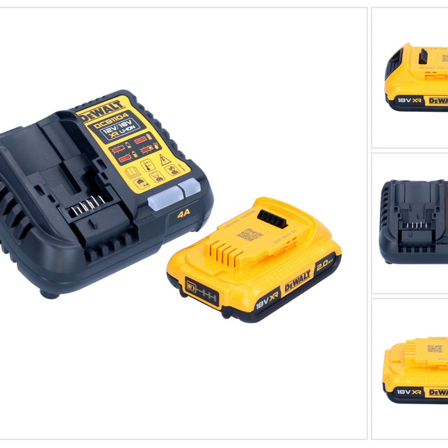 DeWalt DCB 1104 D1 Juego de batería de arranque 12 V / 18 V 1x batería 2,0 Ah + cargador DCB 1104