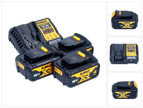 Zestaw startowy akumulatorów DeWalt DCB 1104 M3 12 V / 18 V 3x akumulator 4,0 Ah + ładowarka DCB 1104