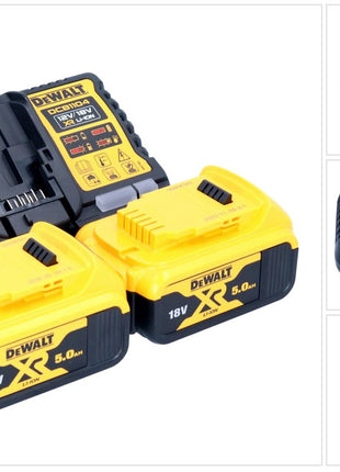 DeWalt DCB 1104 P2 Set di avviamento batteria 12 V / 18 V 2x batteria 5,0 Ah + caricatore DCB 1104