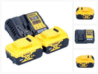 DeWalt DCB 1104 P2 Set di avviamento batteria 12 V / 18 V 2x batteria 5,0 Ah + caricatore DCB 1104