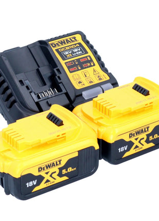 DeWalt DCB 1104 P2 Set di avviamento batteria 12 V / 18 V 2x batteria 5,0 Ah + caricatore DCB 1104