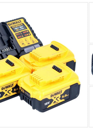 Zestaw startowy akumulatorów DeWalt DCB 1104 P3 12 V / 18 V 3x akumulator 5,0 Ah + ładowarka DCB 1104