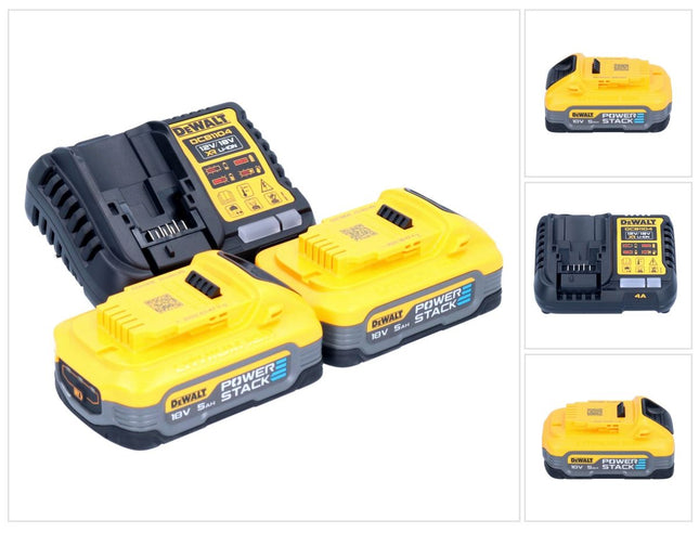 DeWalt DCB 1104 H2 Juego de batería de arranque 12 V / 18 V 2x batería Powerstack 5,0 Ah + cargador DCB 1104