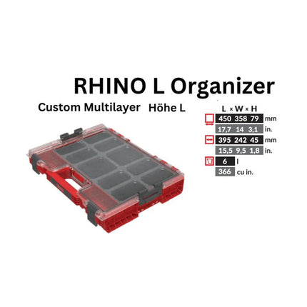 Toolbrothers RHINO L Organizer ULTRA Height L Custom Multilayer 6 l IP54