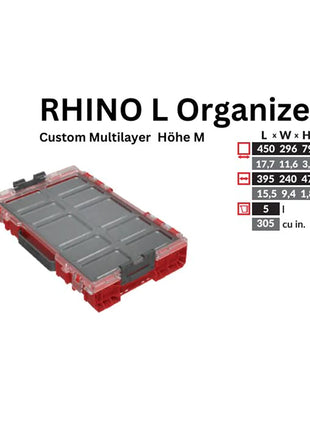 Toolbrothers RHINO L Organizer ULTRA Höhe M Custom Multilayer 5 l IP54