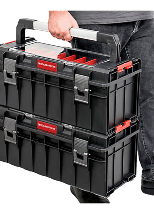 Toolbrothers RHINO Maletín de herramientas ECO Long Edition Handling+ organizador modular 545 x 270 x 246 mm 22 l apilable IP54