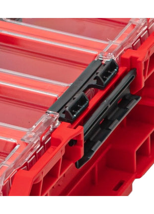 Toolbrothers RHINO XXL organizer ULTRA wysokość XL pudełka+ niestandardowe sztaplowanie 582 x 387 x 131 mm 13,5 l IP66 z 4 wkładkami i 12 przegrodami