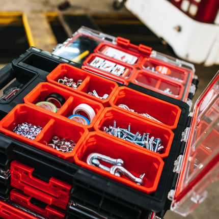 Toolbrothers RHINO XXL Organizer ECO Höhe L Boxen 6 l IP66 mit herausnehmbaren Boxen