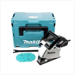 Makita SG 1251 J Mauernutfräse mit 1.400 Watt im Makpac + 2 Diamantscheiben 125 mm - Toolbrothers