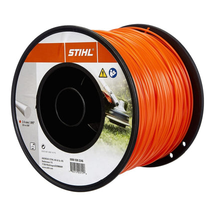 Stihl Trimmerfaden Mähfaden rund Ø 2,4 mm x 253 m Länge Orange ( 00009302246 ) zum Trimmen von Rasenkanten