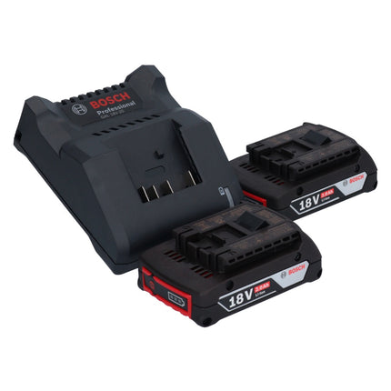 Bosch GSR 18V-55 Taladro atornillador a batería profesional 18 V 55 Nm sin escobillas + 2x acumulador 2,0 Ah + cargador + maletín en L