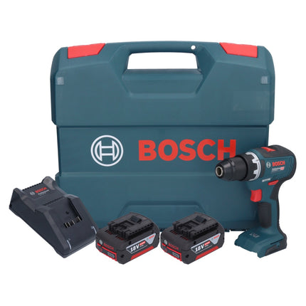 Bosch GSR 18V-55 Trapano avvitatore professionale a batteria 18 V 55 Nm brushless + 2x batteria ricaricabile 4,0 Ah + caricabatterie + valigetta a L