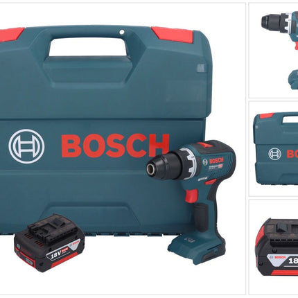 Bosch GSR 18V-55 Professional Akku Bohrschrauber 18 V 55 Nm Brushless + 1x Akku 5,0 Ah + L-Case - ohne Ladegerät
