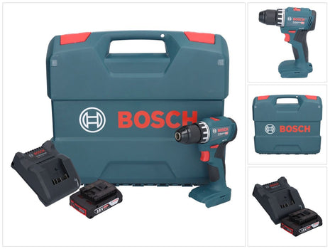 Bosch GSR 18V-45 Professional Perceuse-visseuse sans fil 18 V 45 Nm Brushless + 1x batterie 2,0 Ah + chargeur + L-Case