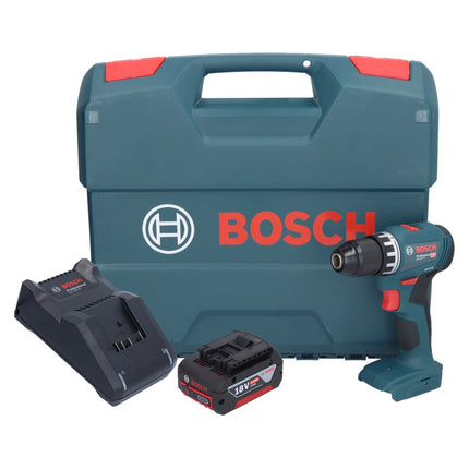 Bosch GSR 18V-45 Taladro atornillador inalámbrico profesional 18 V 45 Nm sin escobillas + 1x batería 4,0 Ah + cargador + maletín L