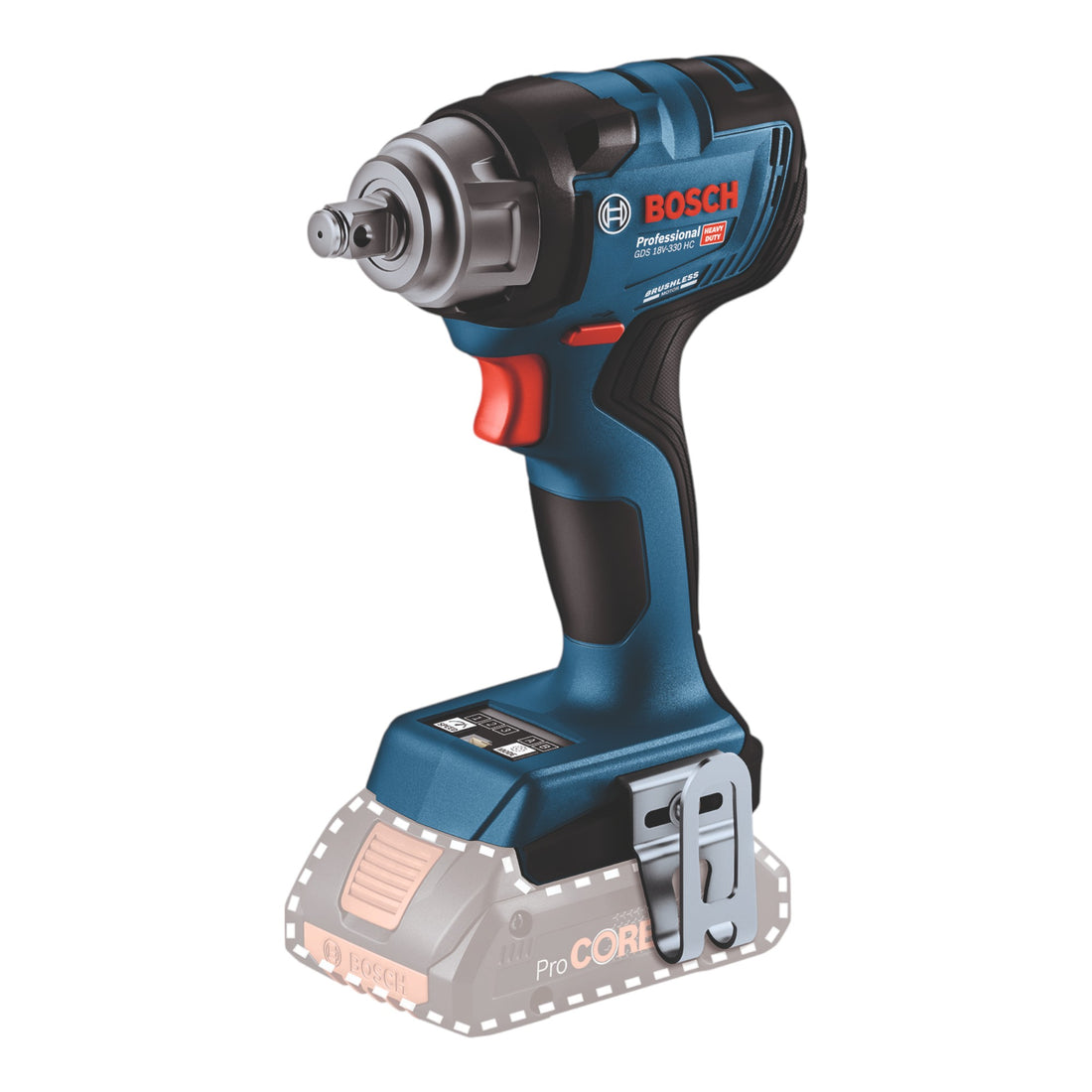 Bosch GDS 18V-330 HC Professional Visseuse à choc sans fil 18 V 330 Nm 1/2" Brushless ( 06019L5001 ) + L-Boxx - sans batterie, sans chargeur