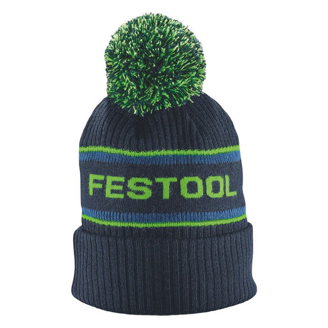 Festool WINH-FT1 Bommelmütze ( 577832 ) grobes Strickmuster mit Festool Logo