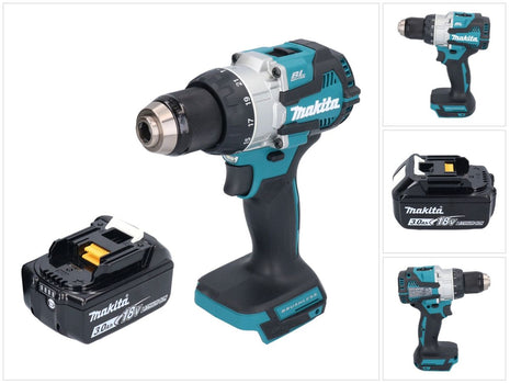 Makita DHP 489 F1 Akku Schlagbohrschrauber 18 V 73 Nm Brushless + 1x Akku 3,0 Ah - ohne Ladegerät