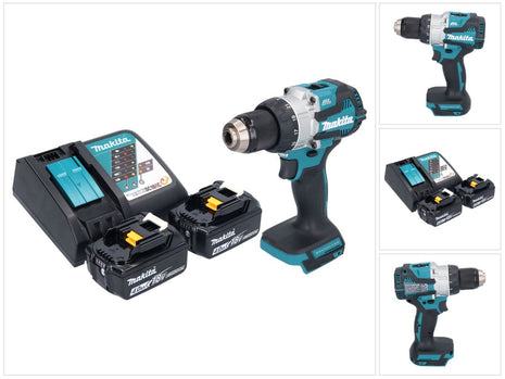 Makita DHP 489 RM cordless impact drill 18 V 73 Nm brushless + 2x rechargeable battery 4.0 Ah + charger