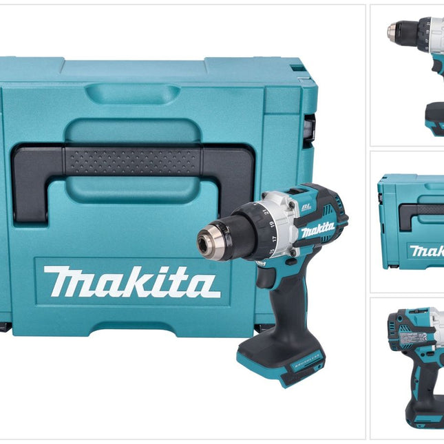 Trapano a percussione a batteria Makita DHP 489 ZJ 18 V 73 Nm brushless + Makpac - senza batteria, senza caricabatterie