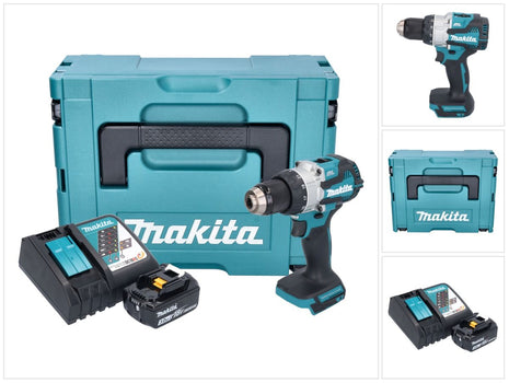 Makita DHP 489 RF1J cordless impact drill 18 V 73 Nm brushless + 1x rechargeable battery 3.0 Ah + charger + Makpac