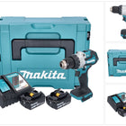 Makita DHP 489 RTJ Perceuse-visseuse à percussion sans fil 18 V 73 Nm Brushless + 2x batterie 5,0 Ah + chargeur + Makpac