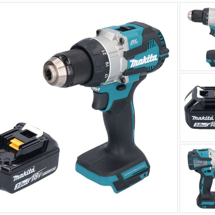 Makita DDF 489 F1 Akku Bohrschrauber 18 V 73 Nm Brushless + 1x Akku 3,0 Ah - ohne Ladegerät