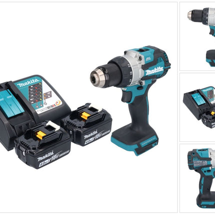 Makita DDF 489 RM Akku Bohrschrauber 18 V 73 Nm Brushless + 2x Akku 4,0 Ah + Ladegerät