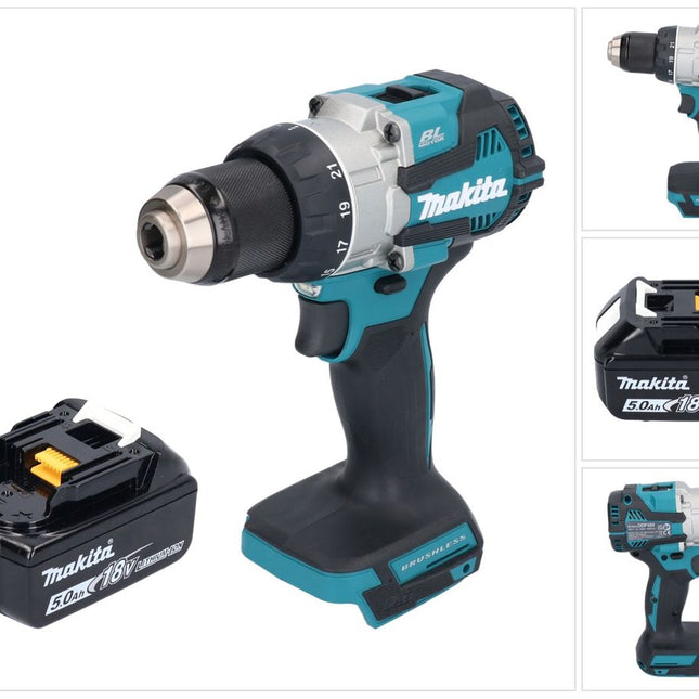Makita DDF 489 T1 cordless drill driver 18 V 73 Nm brushless + 1x rechargeable battery 5.0 Ah - without charger
