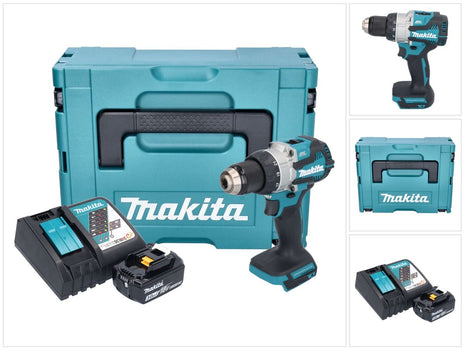 Makita DDF 489 RF1J cordless drill driver 18 V 73 Nm brushless + 1x rechargeable battery 3.0 Ah + charger + Makpac