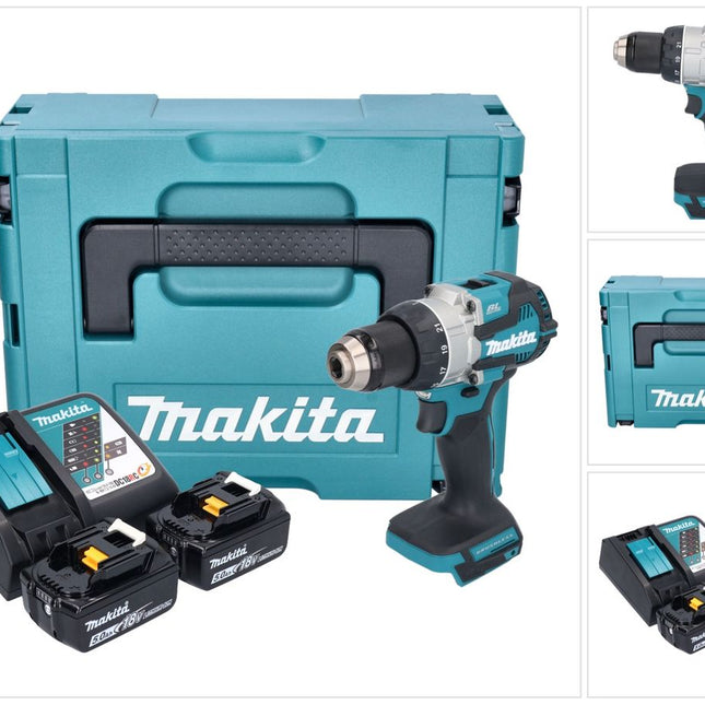 Trapano avvitatore a batteria Makita DDF 489 RTJ 18 V 73 Nm brushless + 2x batteria ricaricabile 5,0 Ah + caricabatterie + Makpac