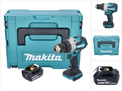 Makita DDF 489 G1J akumulatorowa wiertarko-wkrętarka 18 V 73 Nm bezszczotkowa + 1x akumulator 6,0 Ah + Makpac - bez ładowarki