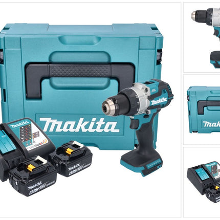 Taladro atornillador a batería Makita DDF 489 RGJ 18 V 73 Nm sin escobillas + 2x batería recargable 6,0 Ah + cargador + Makpac