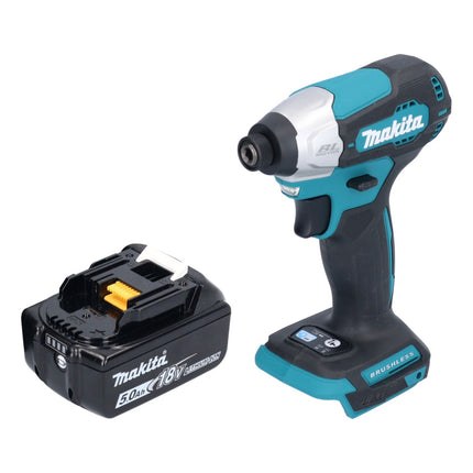 Avvitatore a impulsi a batteria Makita DTD 157 T1 18 V 140 Nm 1/4" brushless + 1x batteria ricaricabile 5,0 Ah - senza caricabatterie