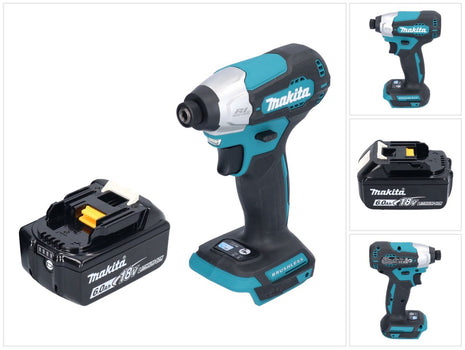 Makita DTD 157 G1 cordless impact wrench 18 V 140 Nm 1/4" brushless + 1x rechargeable battery 6.0 Ah - without charger