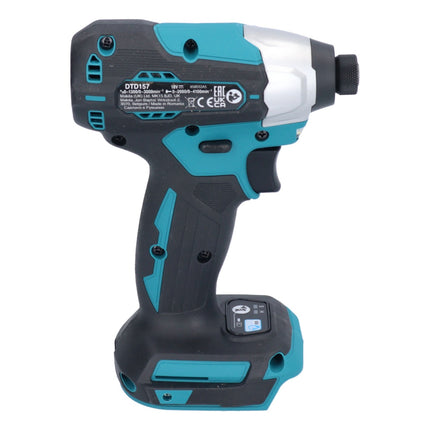 Makita DTD 157 ZJ cordless impact wrench 18 V 140 Nm 1/4" brushless + Makpac - without battery, without charger