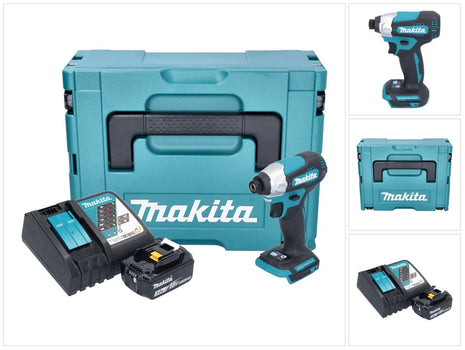 Avvitatore a impulsi a batteria Makita DTD 157 RF1J 18 V 140 Nm 1/4" brushless + 1x batteria ricaricabile 3,0 Ah + caricabatterie + Makpac