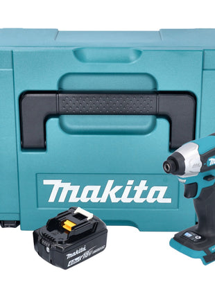 Makita DTD 157 M1J cordless impact wrench 18 V 140 Nm 1/4" brushless + 1x rechargeable battery 4.0 Ah + Makpac - without charger