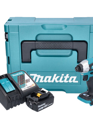 Makita DTD 157 RT1J Akku Schlagschrauber 18 V 140 Nm 1/4" Brushless + 1x Akku 5,0 Ah + Ladegerät + Makpac