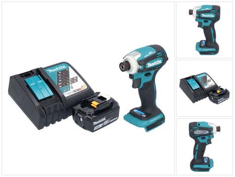 Makita DTD 172 RF1 cordless impact wrench 18 V 180 Nm 1/4" brushless + 1x rechargeable battery 3.0 Ah + charger